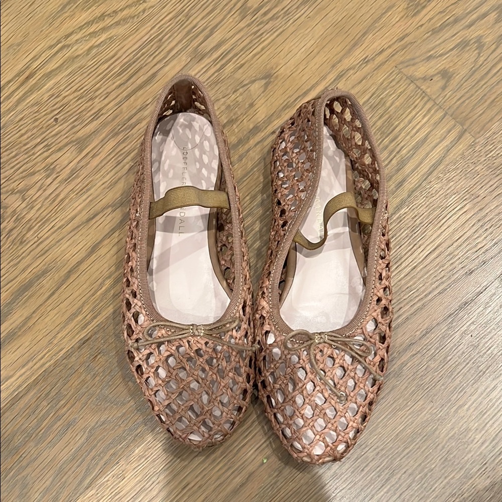 Loeffler Randall Brown Women's cut out ballet Flats
